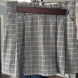 Hollister Black and White Houndstooth Skater Skirt